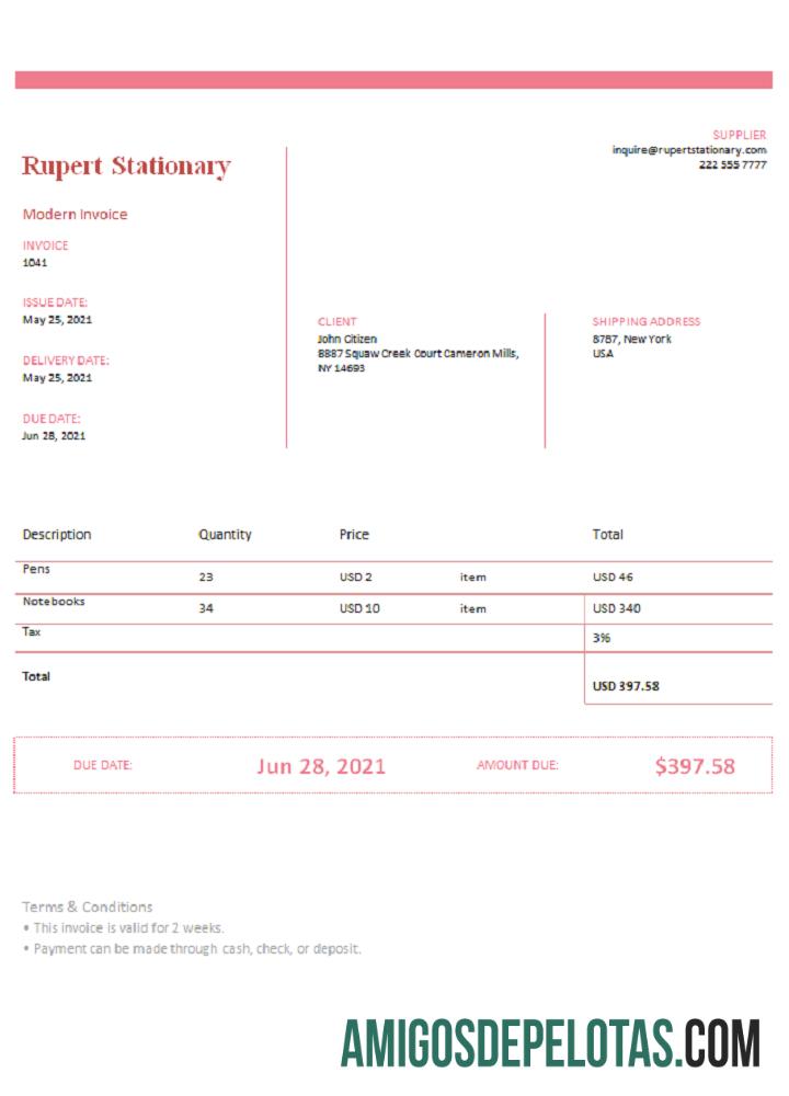 Fatura estacionária Rupert dos EUA baixar para verificação